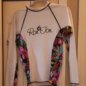 Ron Jon White Floral Long Sleeve